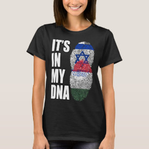 Camiseta Mistura de DNA húngaro e israelense Bandeira Heran