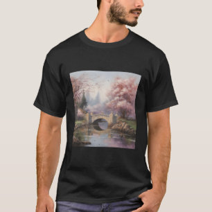 Camiseta Mistura De Jardins De Flor De Cereja Japoneses E R