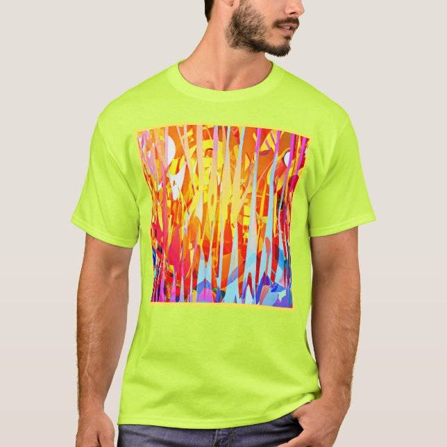 Camiseta Mistura de Matizes Coloridos em Intermitência (Frente)
