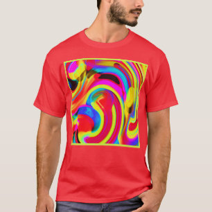 Camiseta Mistura de Matizes de Cores Vibrantes de Quebra