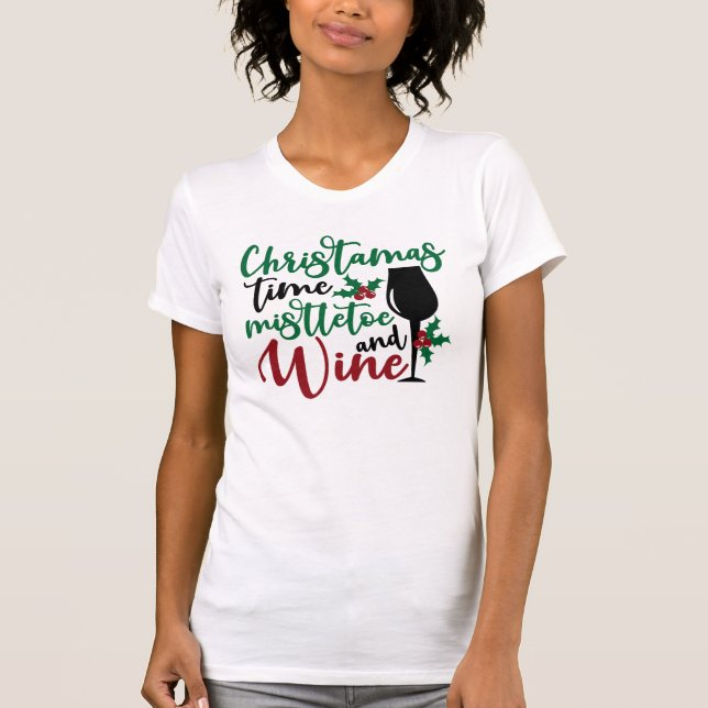 Camiseta Mistura de Natal e Vinho (Frente)