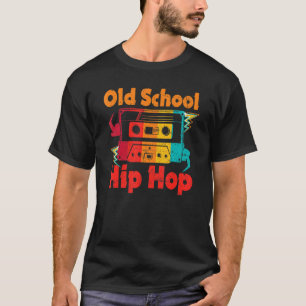 Camiseta Mistura gráfica do Hip da Escola Antiga dos anos 8