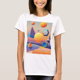 Camiseta Mistura harmônica de texturas, gradientes