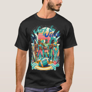 Camiseta Mistura perfeita de víblias de praia e diversão de