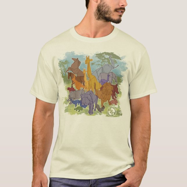 Camiseta Mistura variada de Origami (Frente)