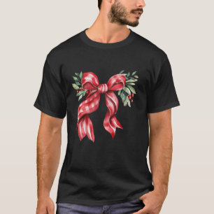 Camiseta Mistura Xadrez Vermelha Floral de Natal estética