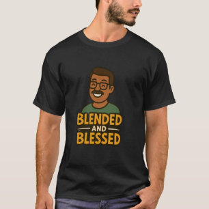 Camiseta Misturado e Abençoado u2013 Pai Postiço Engraçado
