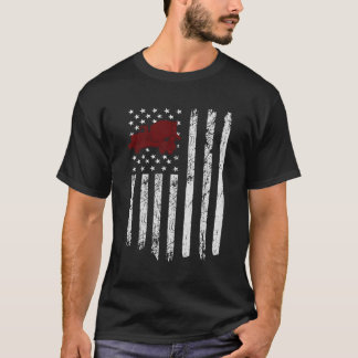 Camiseta Misturador de Concreto Bandeira Americana Caminhão