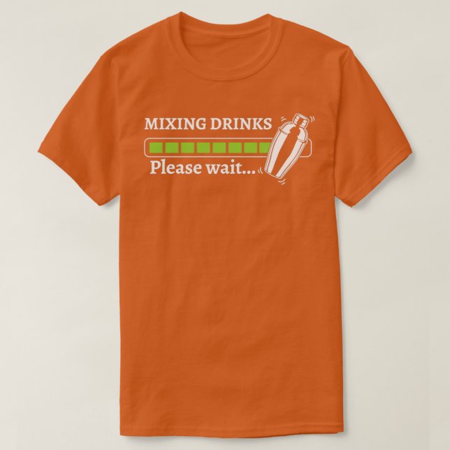 Camiseta Misturar Bebidas Aguarde o Barman (Frente do Design)