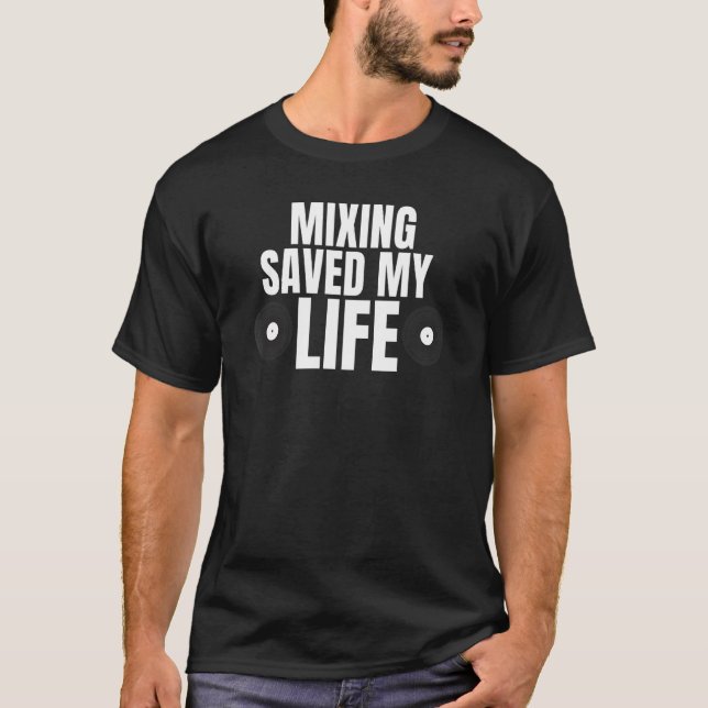 Camiseta Misturar Minha Vida De Vinil Dj (Frente)