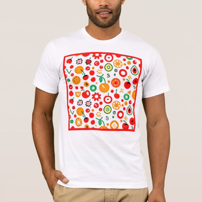 Camiseta Misturas de Padrões de Fruta. Comprar Agora (Frente)