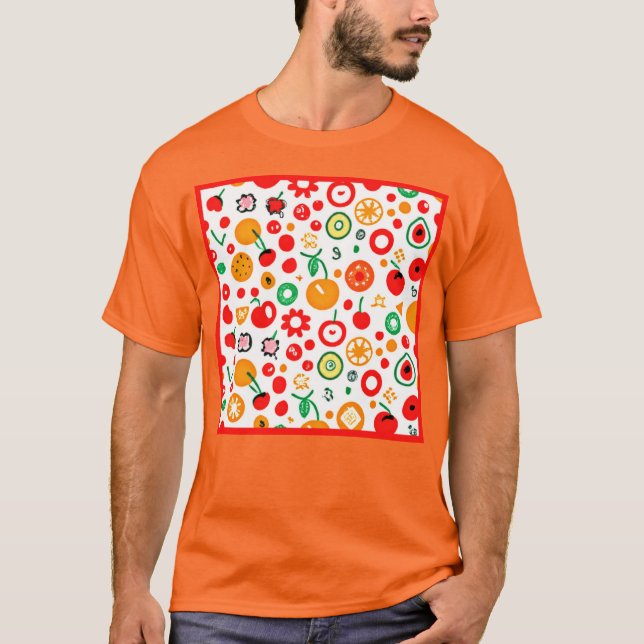 Camiseta Misturas de Padrões de Fruta. Comprar Agora (Frente)