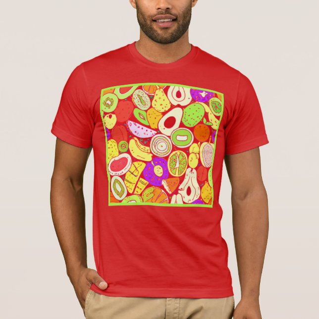 Camiseta Misturas incríveis de Padrões Fruta. Comprar Agora (Frente)