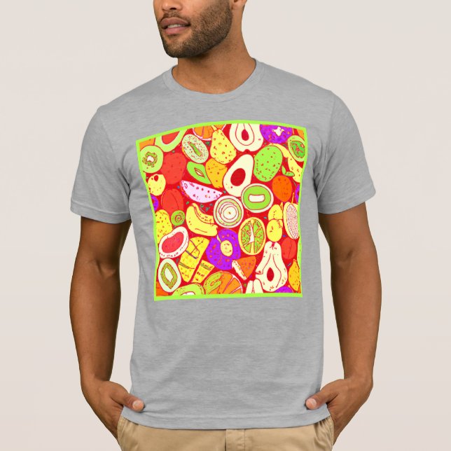 Camiseta Misturas incríveis de Padrões Fruta. Comprar Agora (Frente)