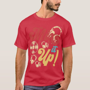Camiseta Misture-O Engraçado Disco DJ Jockey Jogador De Mús