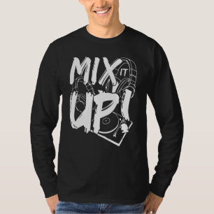 Camiseta Misture O Som De Música Do Fone De Ouvido Do Disco