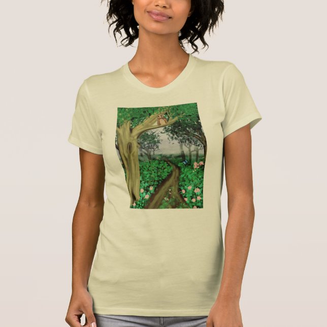 Camiseta Misty Forest Path T-Shirt (Frente)