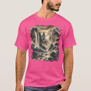 Camiseta Misty Mountain. Paisagem Chinesa De Foggy Mounta