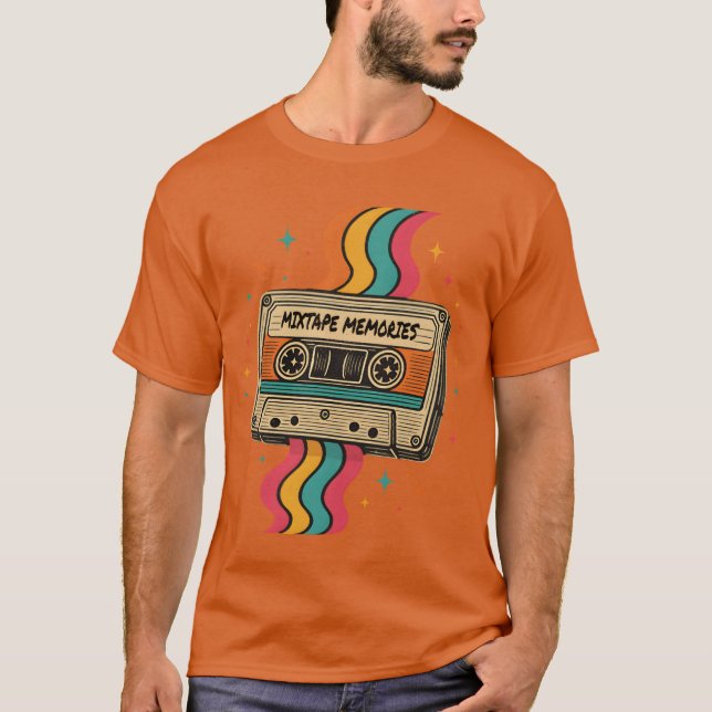 Camiseta Mitape Memories Retro Cassetteape Design friend (Frente)