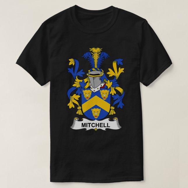 Camiseta Mitchell Coat of Arms  Family Crest  (Frente do Design)