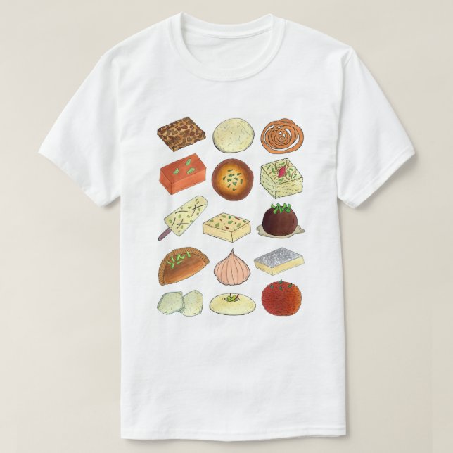 Camiseta Mithai Indian Sweets Confectionery Desserts India (Frente do Design)