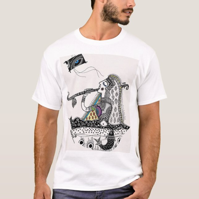 Camiseta "Mithila Marvel: Elegância Tradicional no Moderno  (Frente)