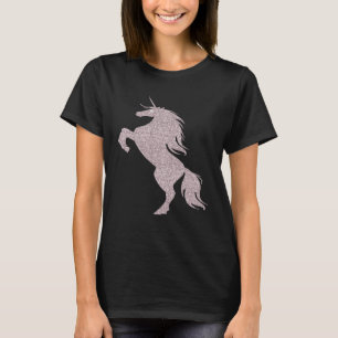 Camiseta Mítica Magical Rosa cor-de-rosa recriando Unicórni