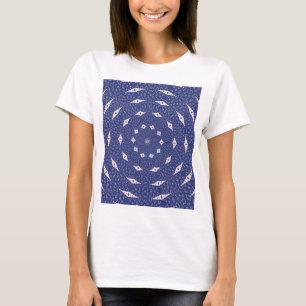 Camiseta Mitocôndria Mandala Marinho Azul e Rosa