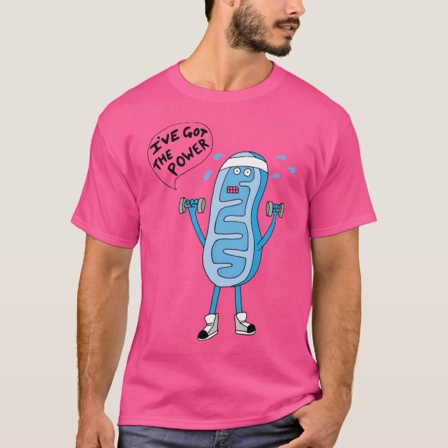Camiseta Mitocôndrias Divertidas EU Tenho O Poder Da Biolog (Frente)