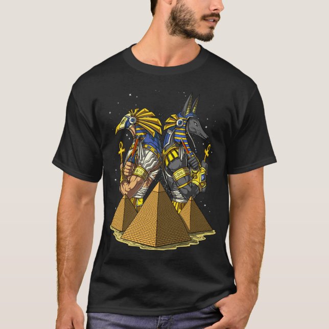 Camiseta Mitologia antiga das pirâmides dos deuses egípcios (Frente)