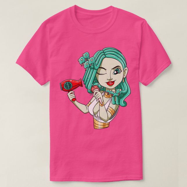 Camiseta Mitologia do cabeleireiro engraçada amaldiçoamento (Frente do Design)