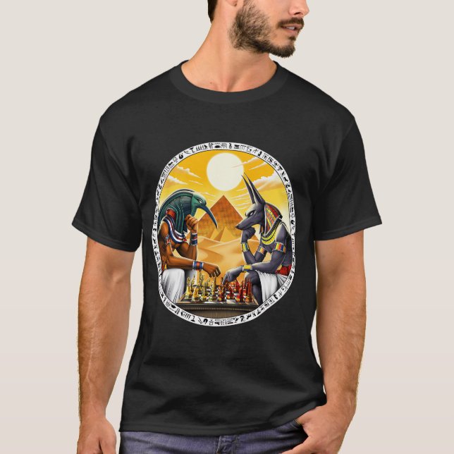 Camiseta Mitologia Egípcia Deuses Anúbis Toth (Frente)