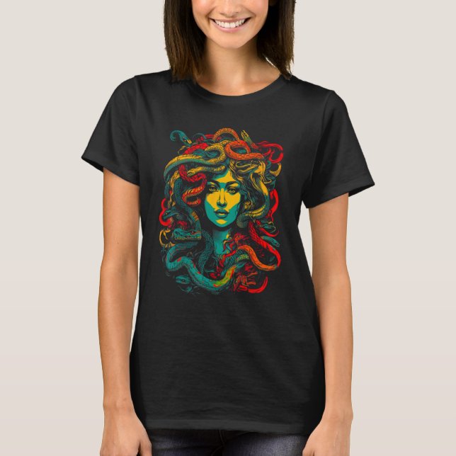 Camiseta Mitologia Grega Antiga Medusa (Frente)