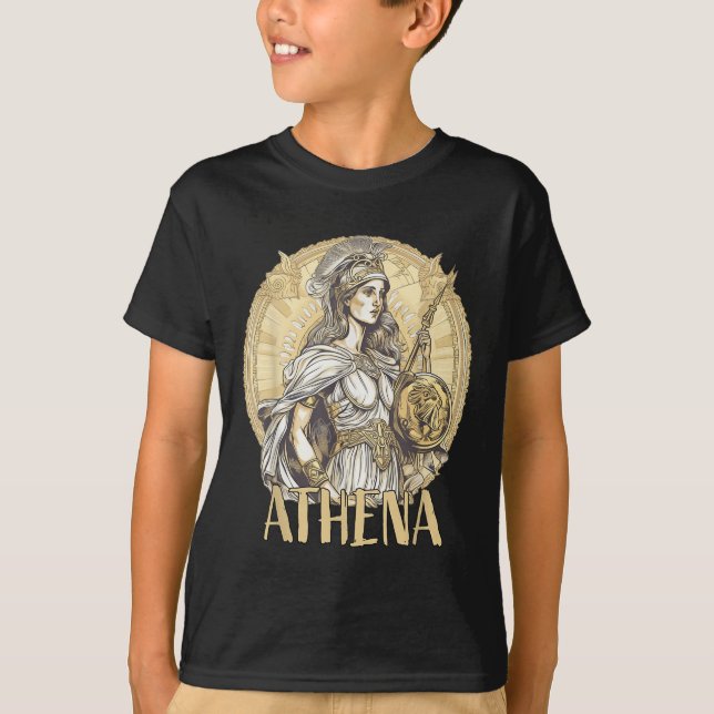 Camiseta Mitologia Grega - Athena A Deusa Da Sabedoria E (Frente)