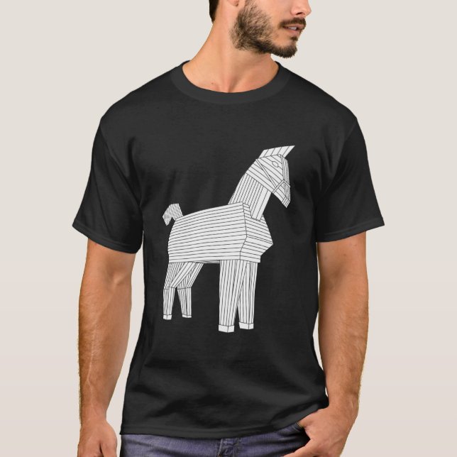 Camiseta mitologia grega trojan grego de história de odisse (Frente)