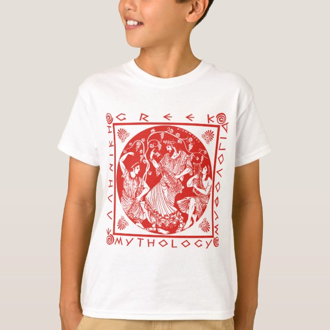 Camiseta Mitologia grega - vermelho (Frente)
