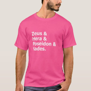 Camiseta Mitologia Grega Zeus Hera Poseidon Hades Mítica