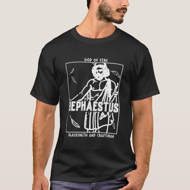 Camiseta Mitologia Hephaestus Deus Do ferreiro De Fogo E Cr (Frente)
