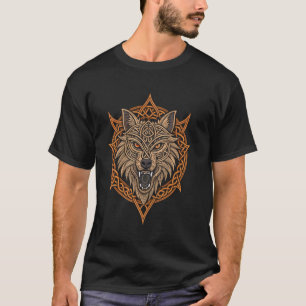 Camiseta Mitologia Nórdica Viking Fenrir Lobo - Nórdico Ant