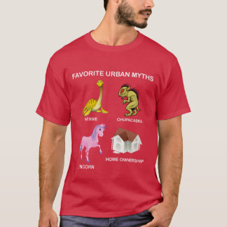 Camiseta Mitos Urbanos Favoritos Nessie Chupacabra Unicórni