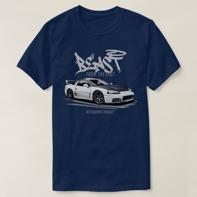 Camiseta Mitsubishi 3000GTO Beast Do Leste (Frente do Design)