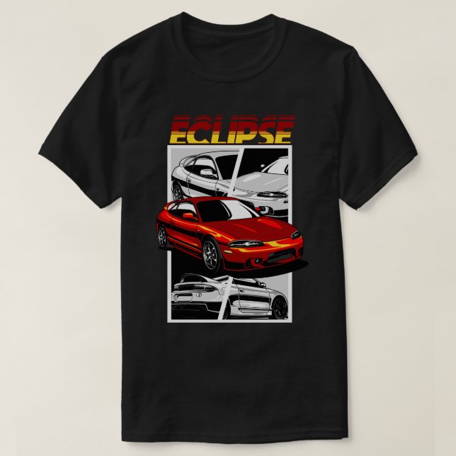Camiseta Mitsubishi Eclipse em Red mix max (Frente do Design)