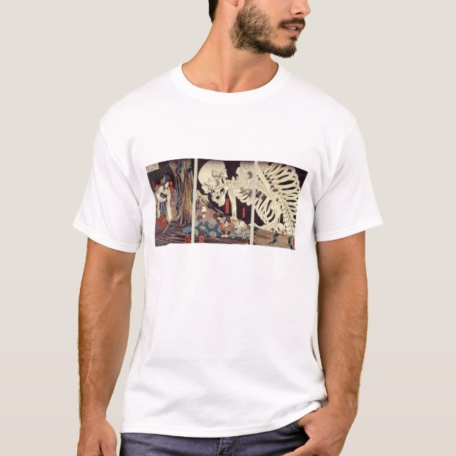 Camiseta Mitsukini que provoca o espectro de esqueleto, (Frente)