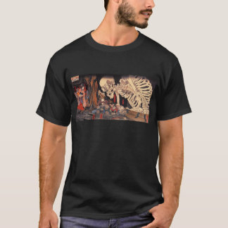 Camiseta Mitsukuni que provoca o espectro de esqueleto