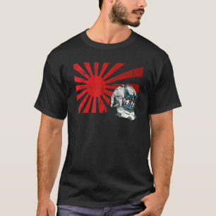 Camiseta Mitsune Japonês Gato Refrigerado Máscara Art Sunse