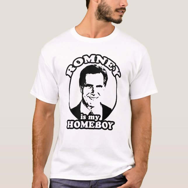 CAMISETA MITT ROMNEY É MEU FICAR EM CASA (Frente)