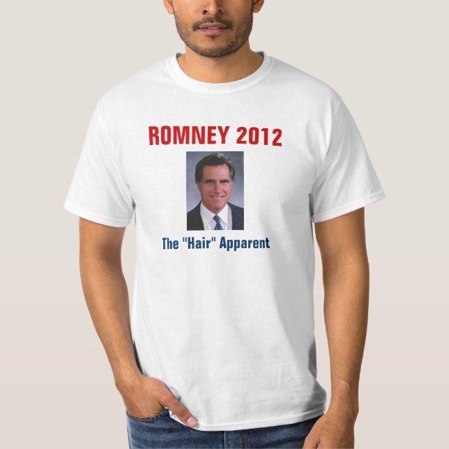 Camiseta Mitt Romney - o "cabelo" aparente (Frente)