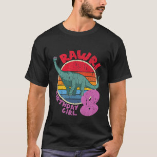 Camiseta Miúdas 8º Aniversário Eu Rawr! Brachiosaurus I