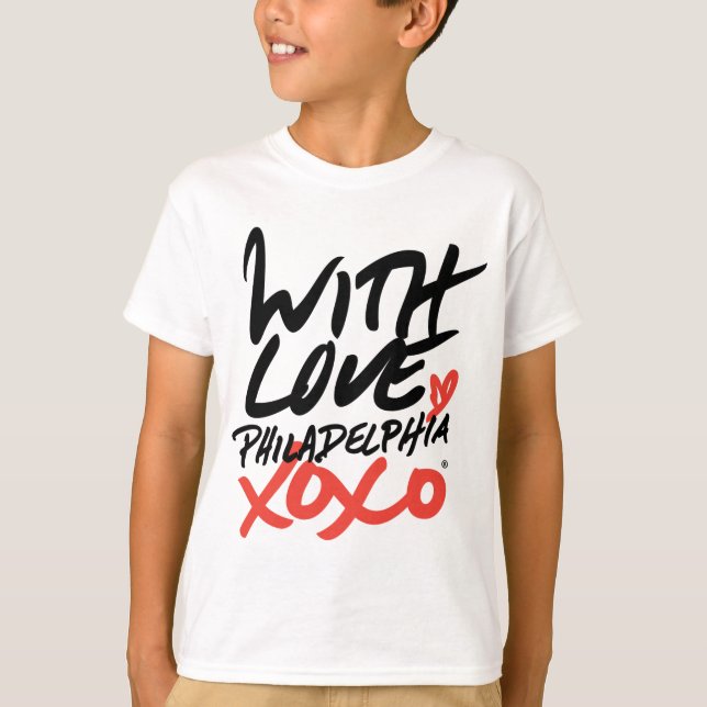 Camiseta Miúdo com amor, t-shirt de Philadelphfia XOXO (Frente)