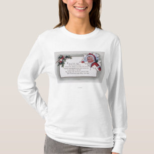 Camiseta Miúdo de GreetingLittle do Natal através do pape